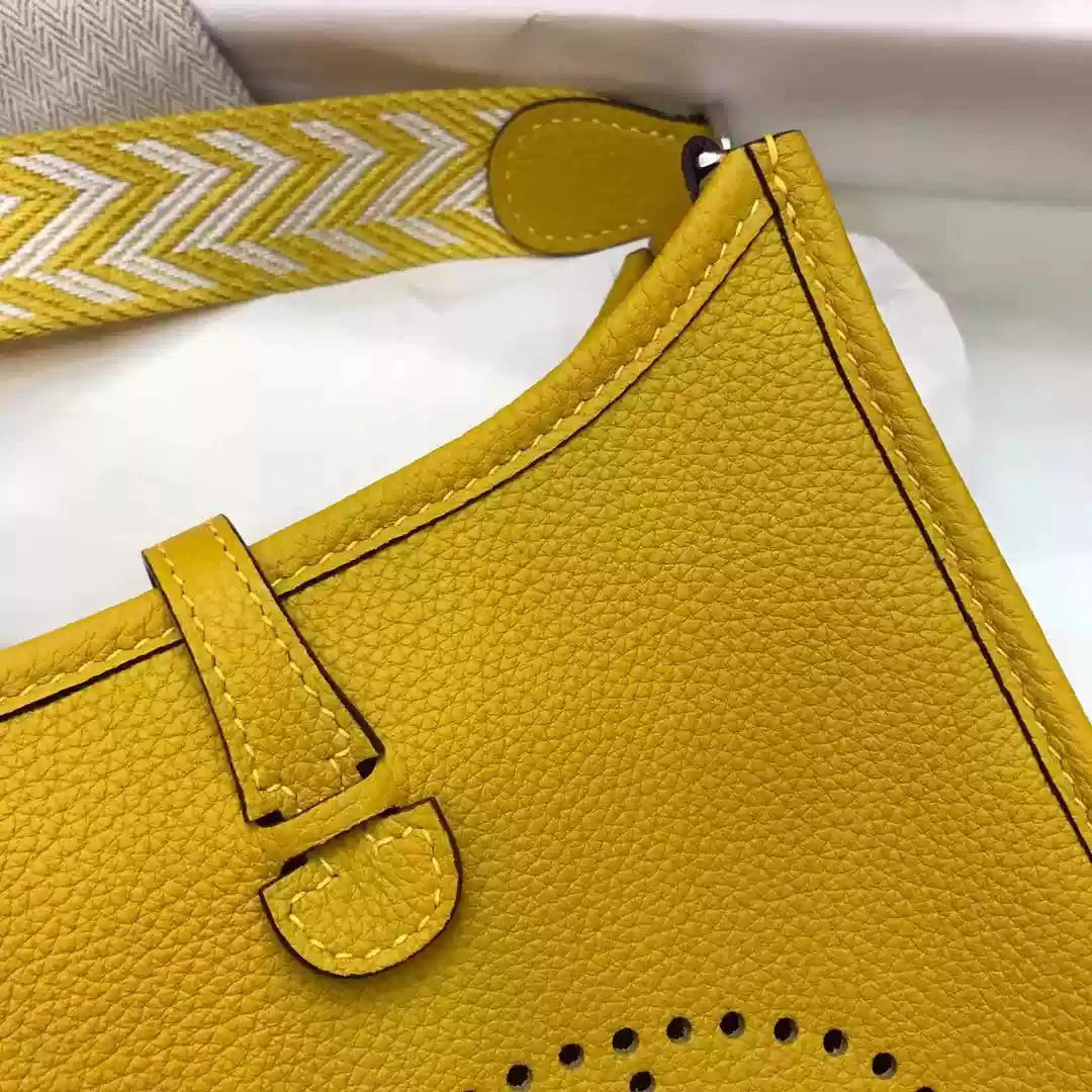 CUCUBIRD Full Grain Leather Mini Evelyn Bag DIY Kit Yellow