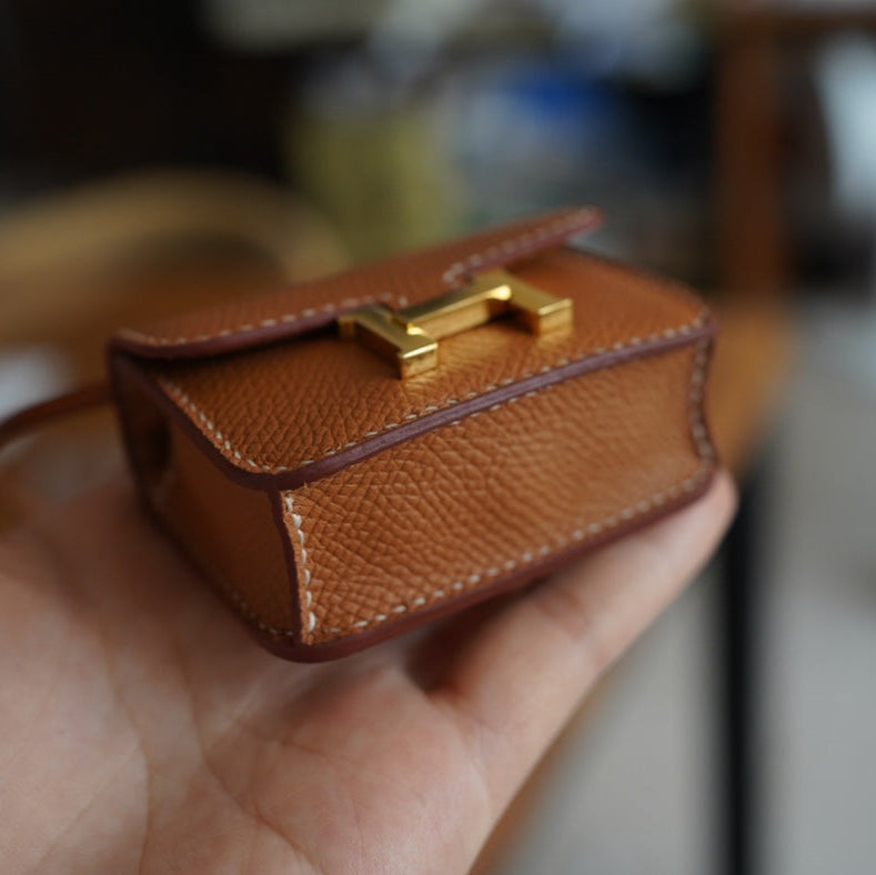 CUCUBIRD Full Grain Leather Tofu Constance Bag Charm DIY Kits ?