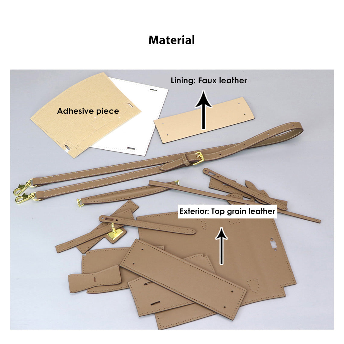 CUCUBIRD POPSEWING® Leather Dustbag Recycle Kelly Bag DIY Kit