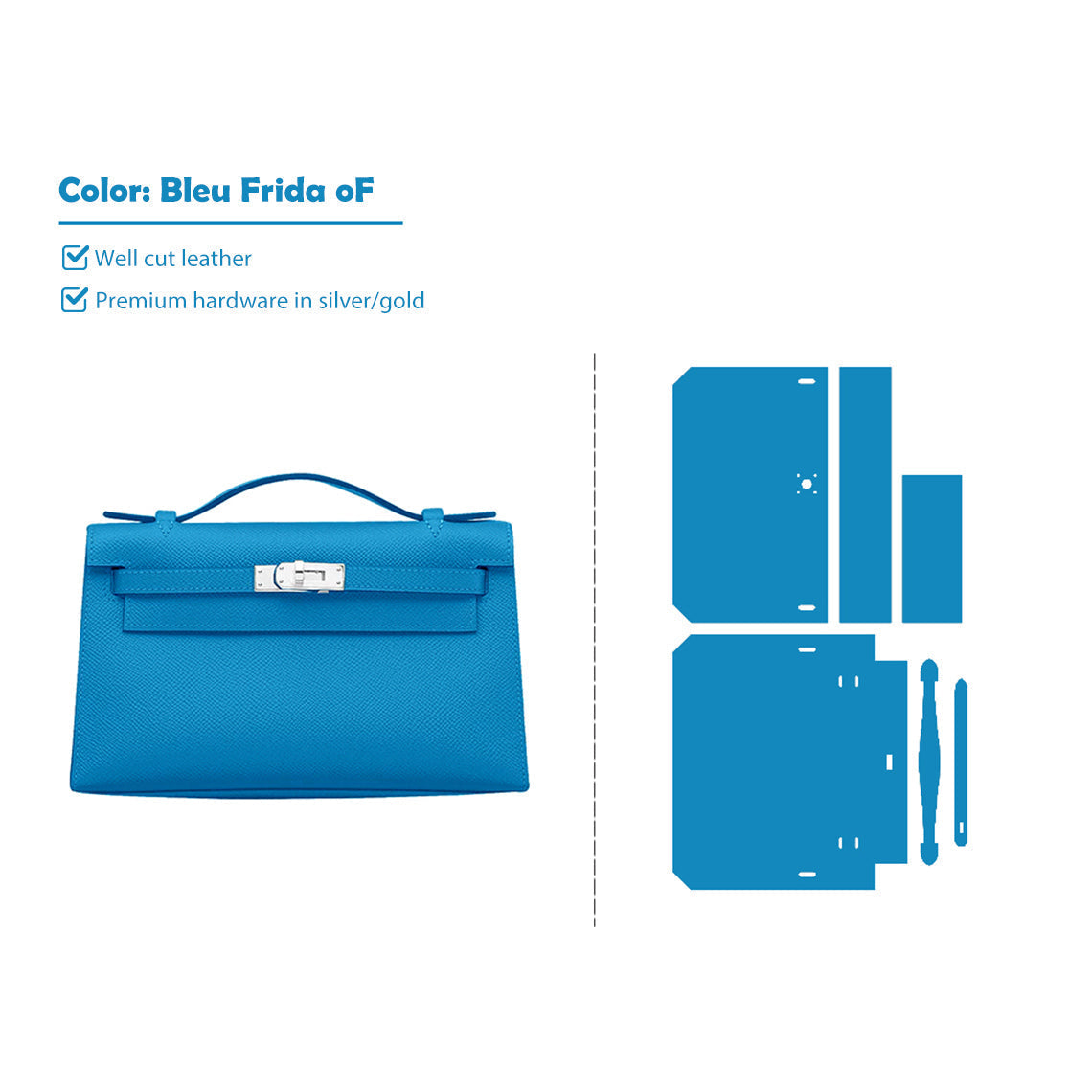 CUCUBIRD CUCUBIRD Full Grain Leather Inspired Kelly Clutch - Advanced DIY Kits ?