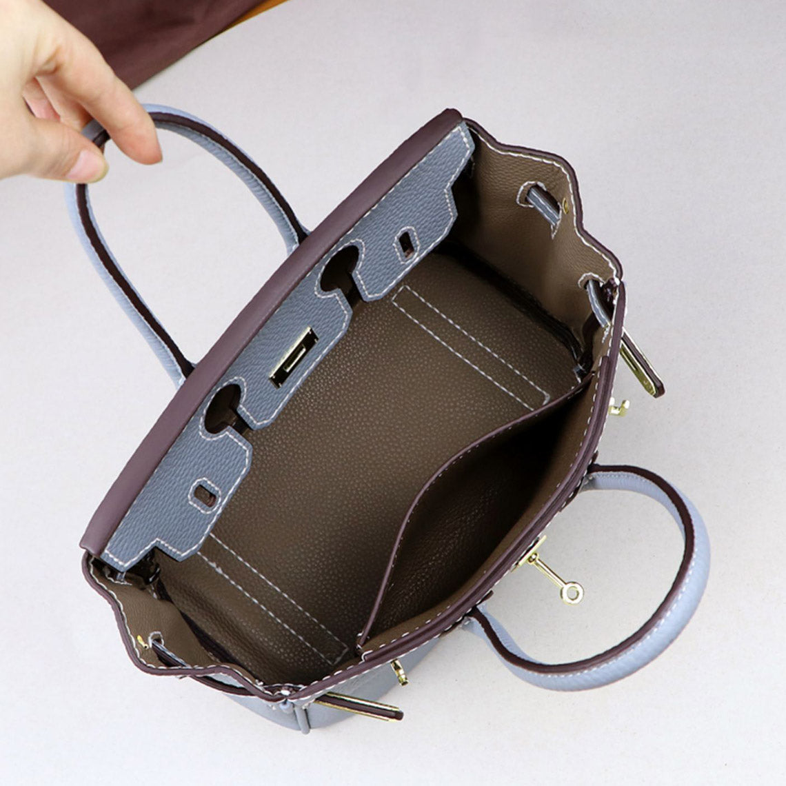 CUCUBIRD POPSEWING® Top Grain Leather New Platinum Bag DIY Kit