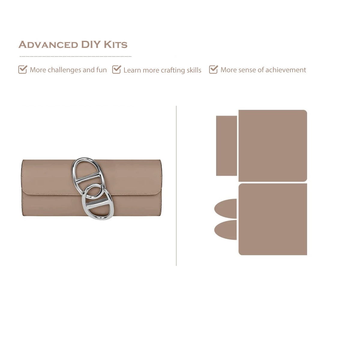 CUCUBIRD CUCUBIRD Full Grain Leather Evening Clutch DIY Kit - Advanced DIY Kits ?