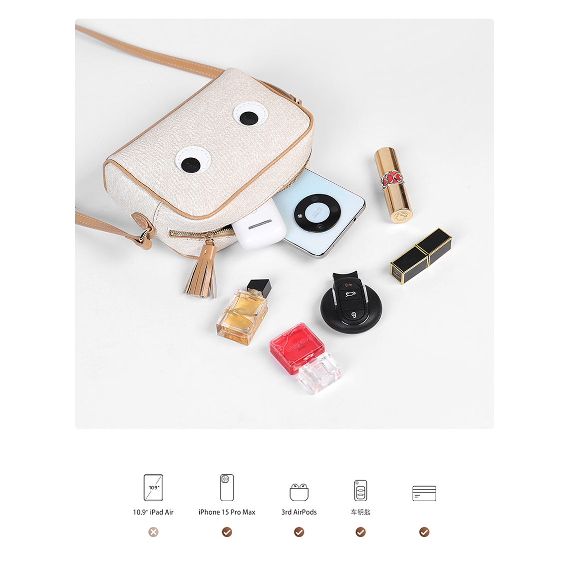 CUCUBIRD CUCUBIRD Leather Big Eyes Crossbody Bag DIY Kits ?
