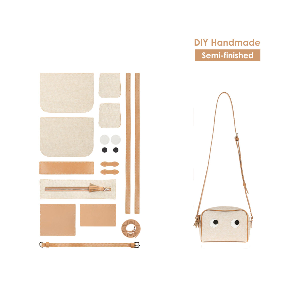 CUCUBIRD CUCUBIRD Leather Big Eyes Crossbody Bag DIY Kits ?