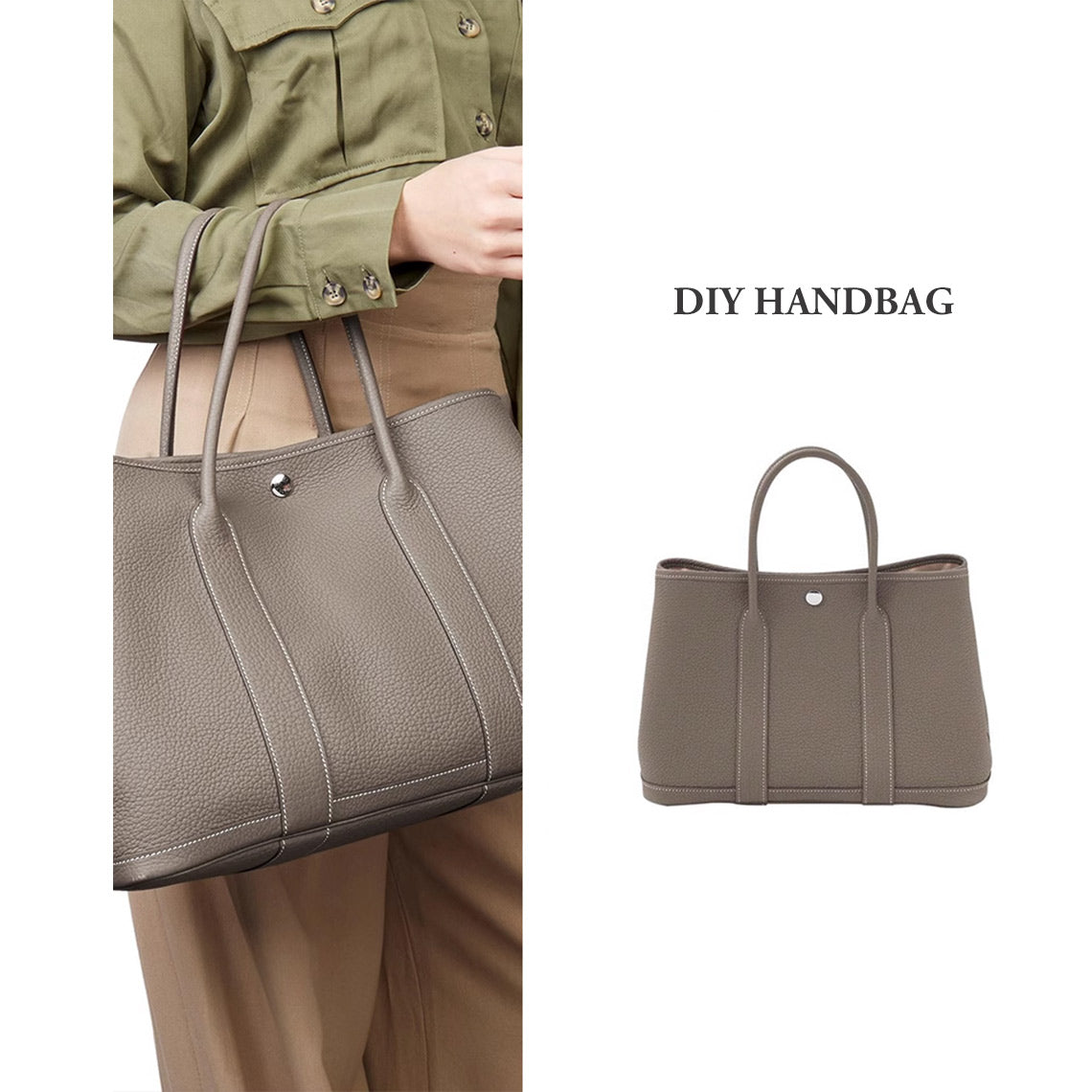 CUCUBIRD CUCUBIRD Full Grain Leather New Garden Party Handbag - Advanced DIY Kits ?
