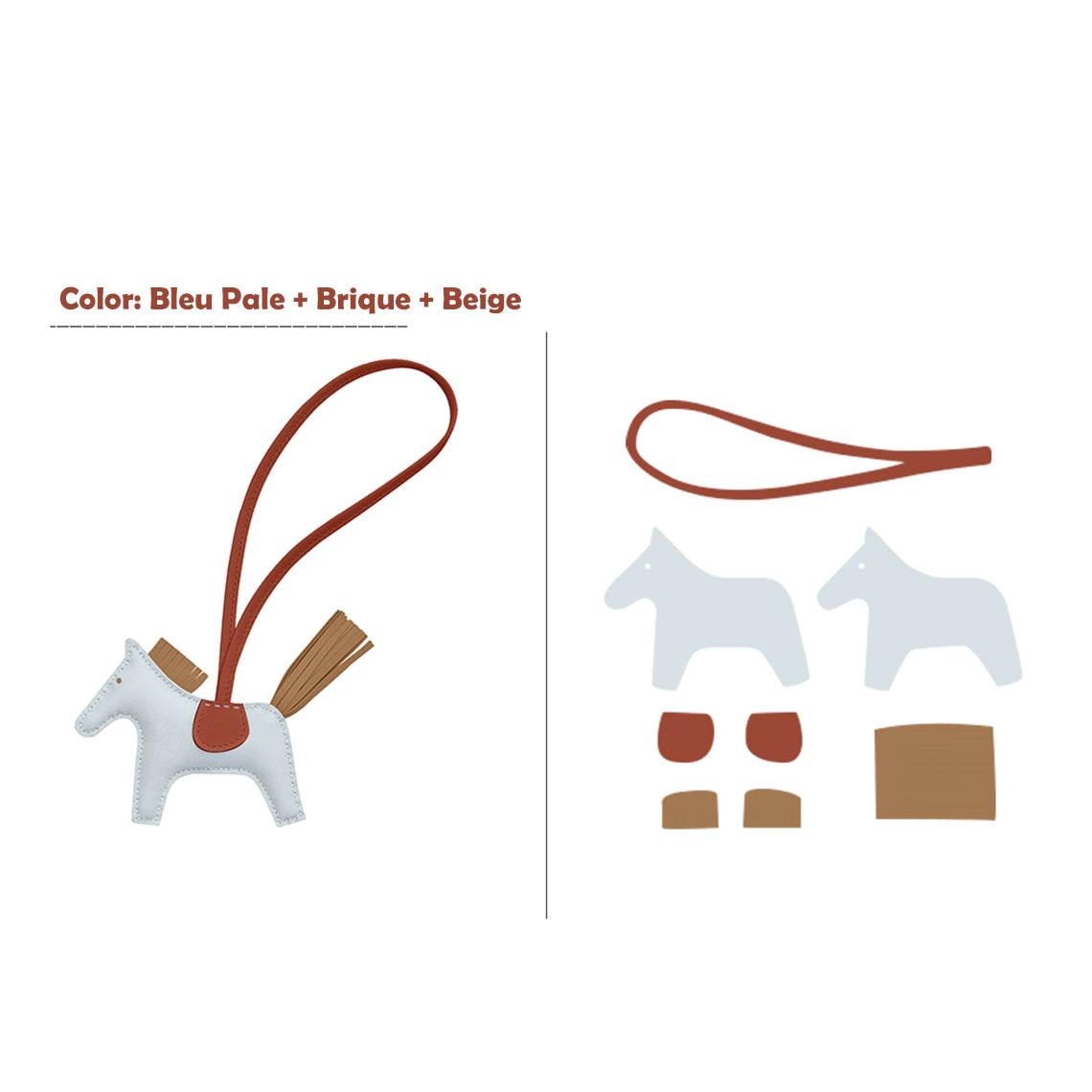 CUCUBIRD CUCUBIRD Sheep Leather Color Horse Purse Charm DIY Kit ?