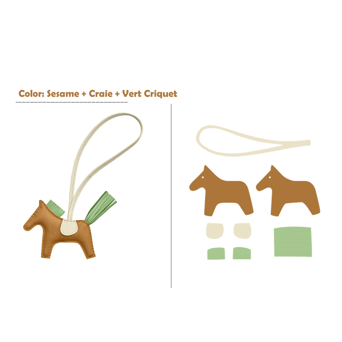 CUCUBIRD CUCUBIRD Sheep Leather Color Horse Purse Charm DIY Kit ?