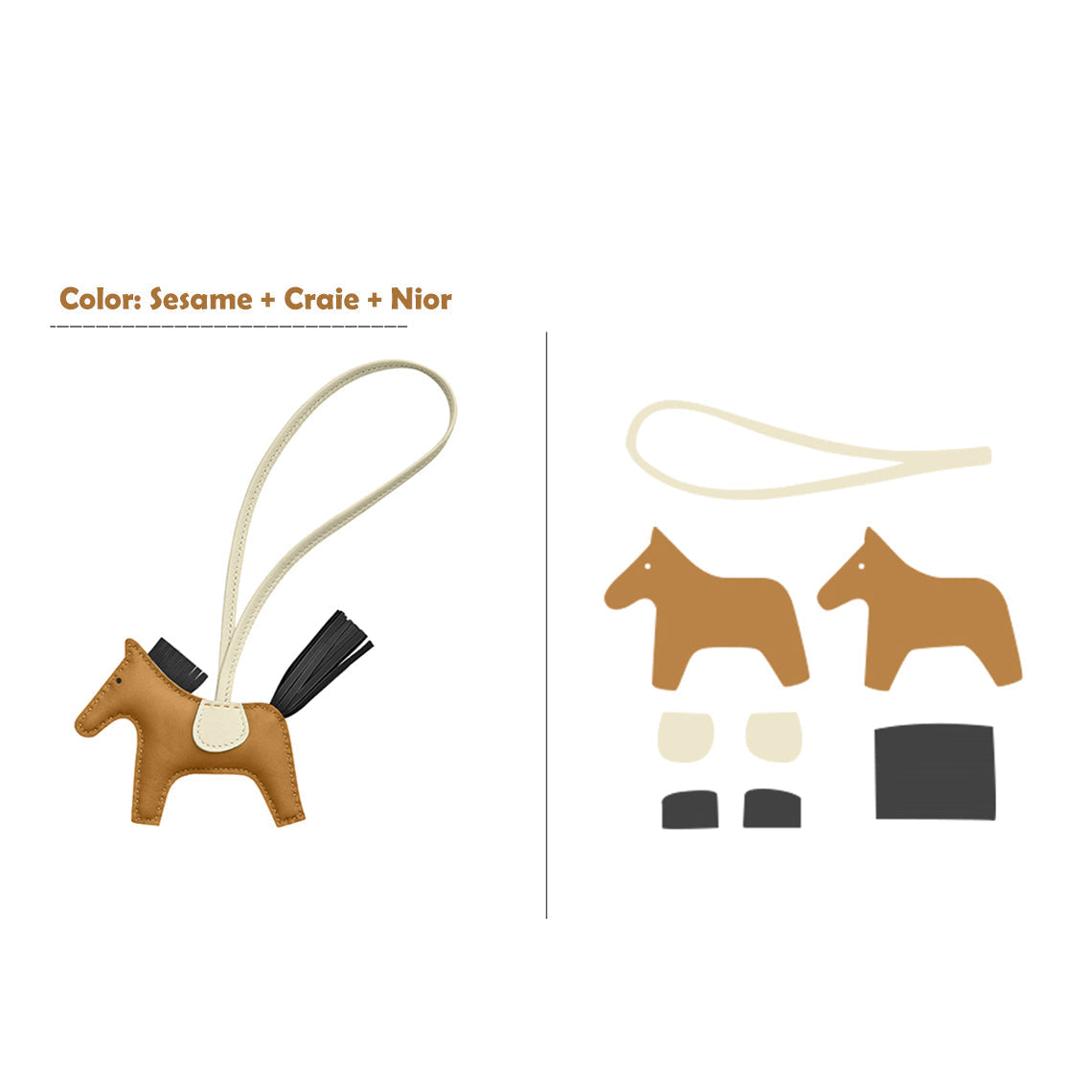 CUCUBIRD CUCUBIRD Sheep Leather Color Horse Purse Charm DIY Kit ?