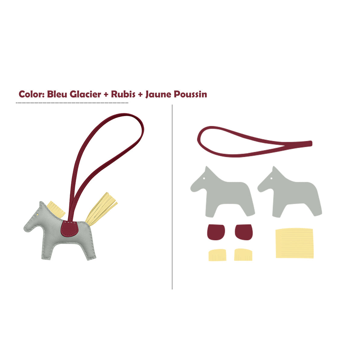 CUCUBIRD CUCUBIRD Sheep Leather Color Horse Purse Charm DIY Kit ?
