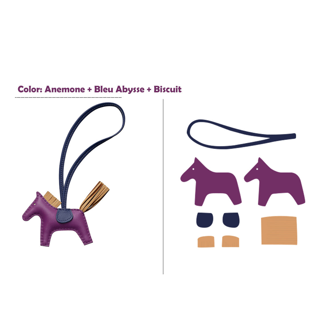 CUCUBIRD CUCUBIRD Sheep Leather Color Horse Purse Charm DIY Kit ?