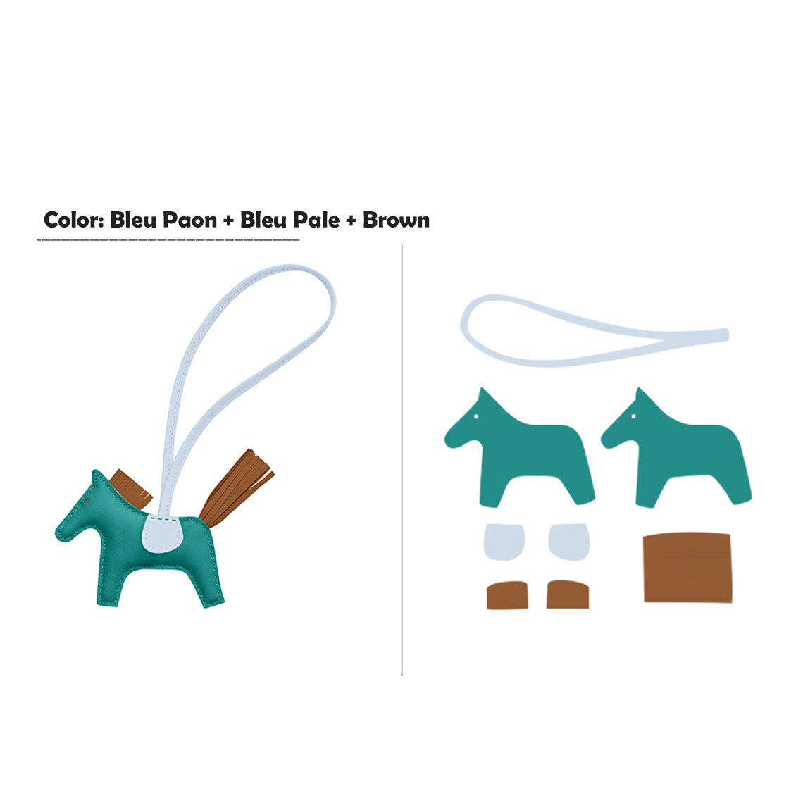 CUCUBIRD CUCUBIRD Sheep Leather Color Horse Purse Charm DIY Kit ?