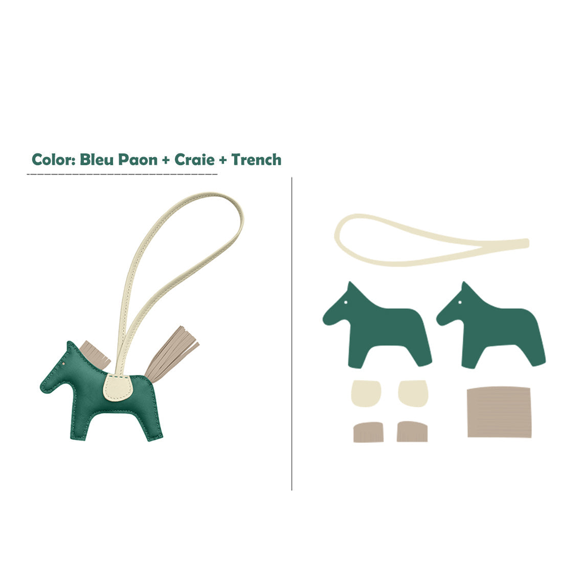 CUCUBIRD CUCUBIRD Sheep Leather Color Horse Purse Charm DIY Kit ?