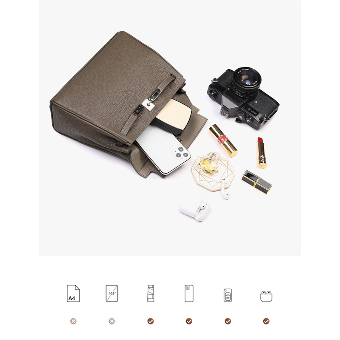 CUCUBIRD POPSEWING® Top Grain Leather New Kelli Bag DIY Kit