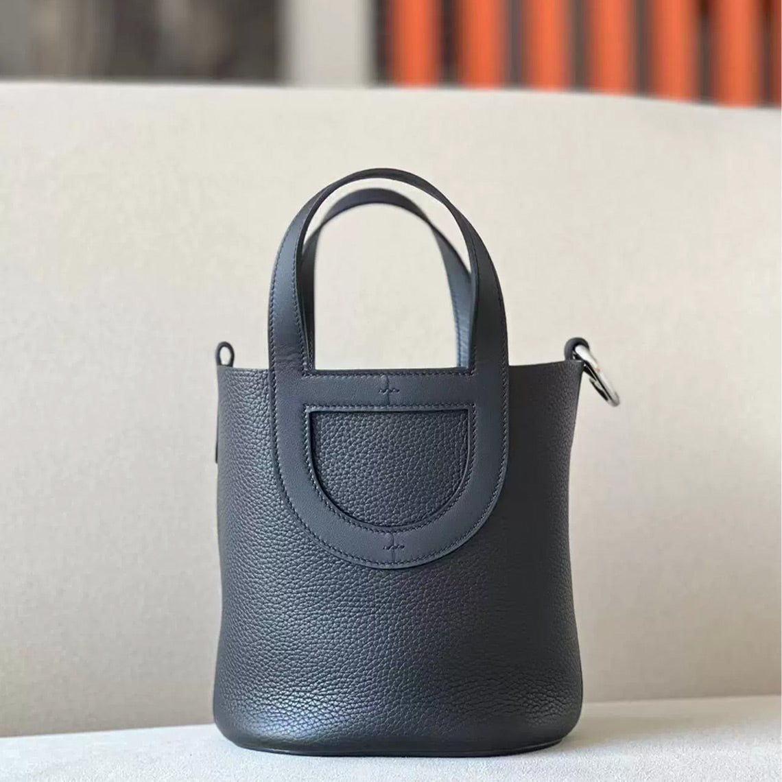 CUCUBIRD POPSEWING® Full Grain Leather Inspired Loop Handbag - Advanced DIY Kit Black / Silver