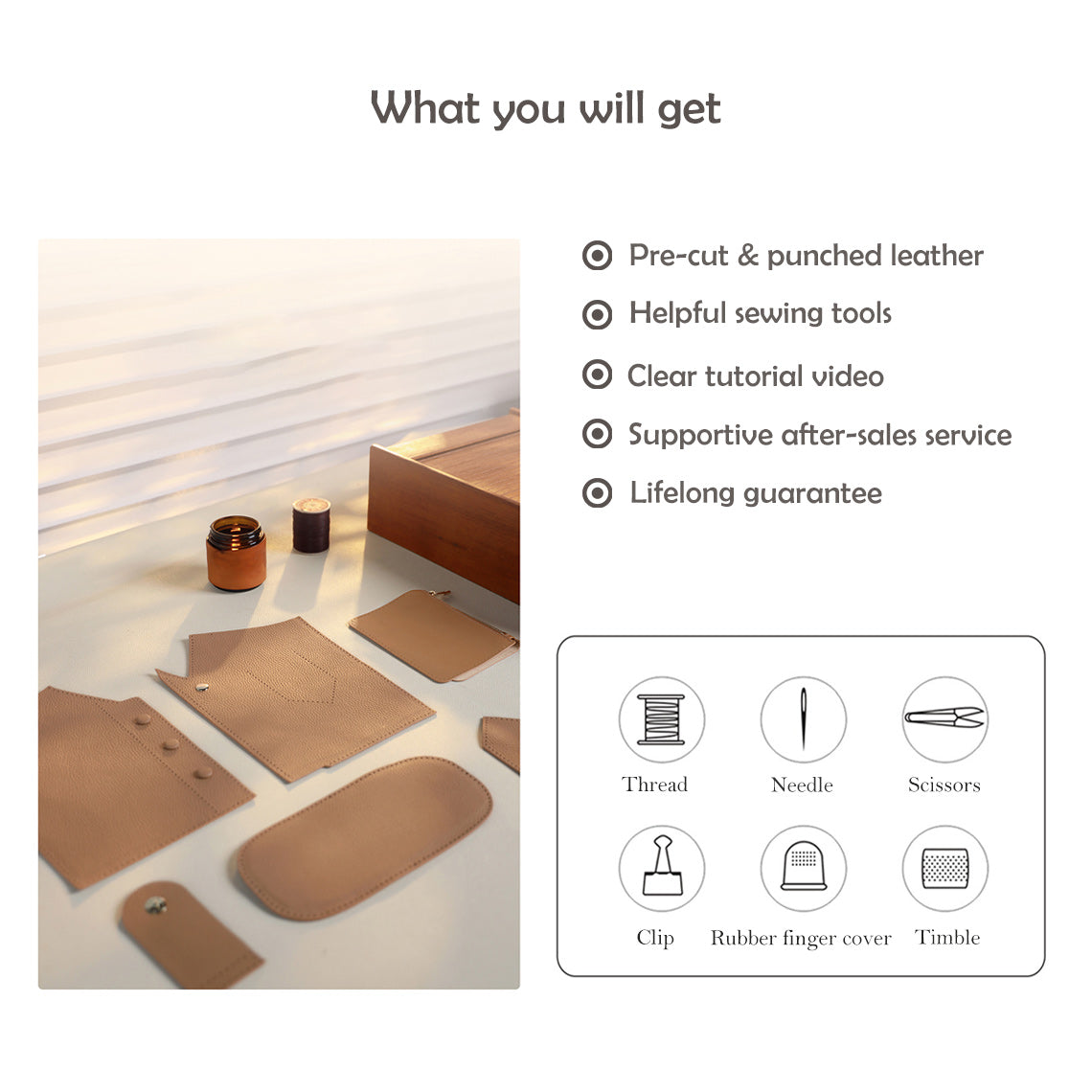 CUCUBIRD POPSEWING® Leather Collar Handbag DIY Kit