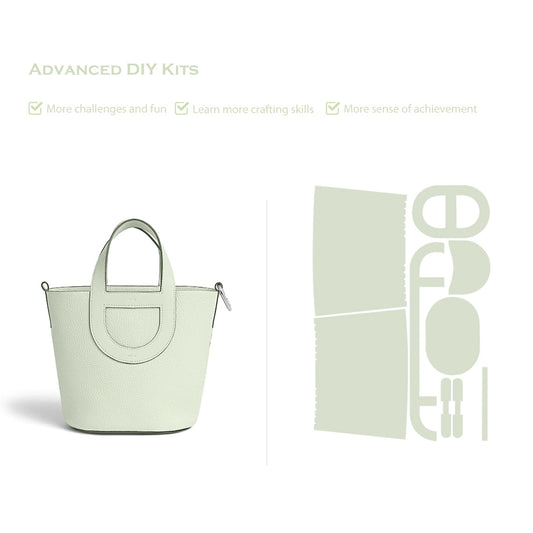 CUCUBIRD CUCUBIRDFull Grain Leather Inspired Loop Handbag - Advanced DIY Kit Vert Fizz / Silver?