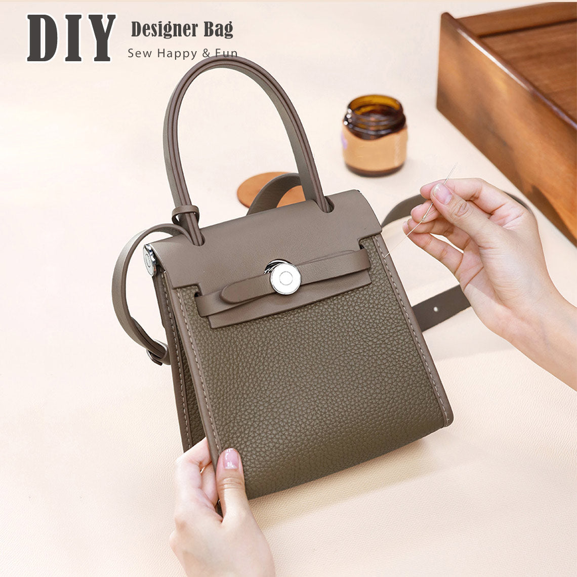 CUCUBIRD CUCUBIRD Top Grain Leather Inspired Mini Herbag DIY Kits ?