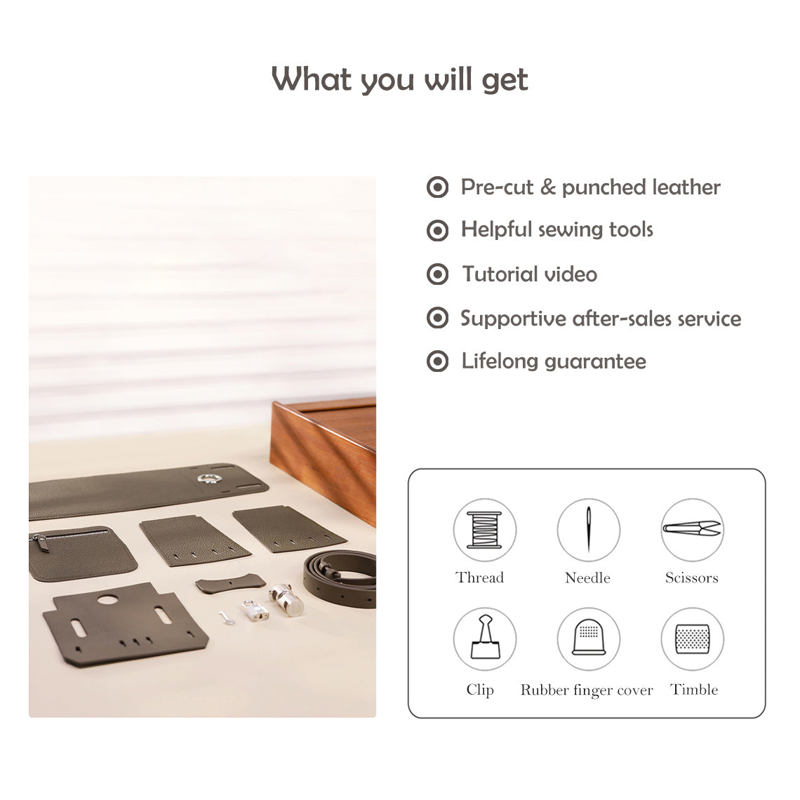 CUCUBIRD CUCUBIRD Top Grain Leather Inspired Mini Herbag DIY Kits ?