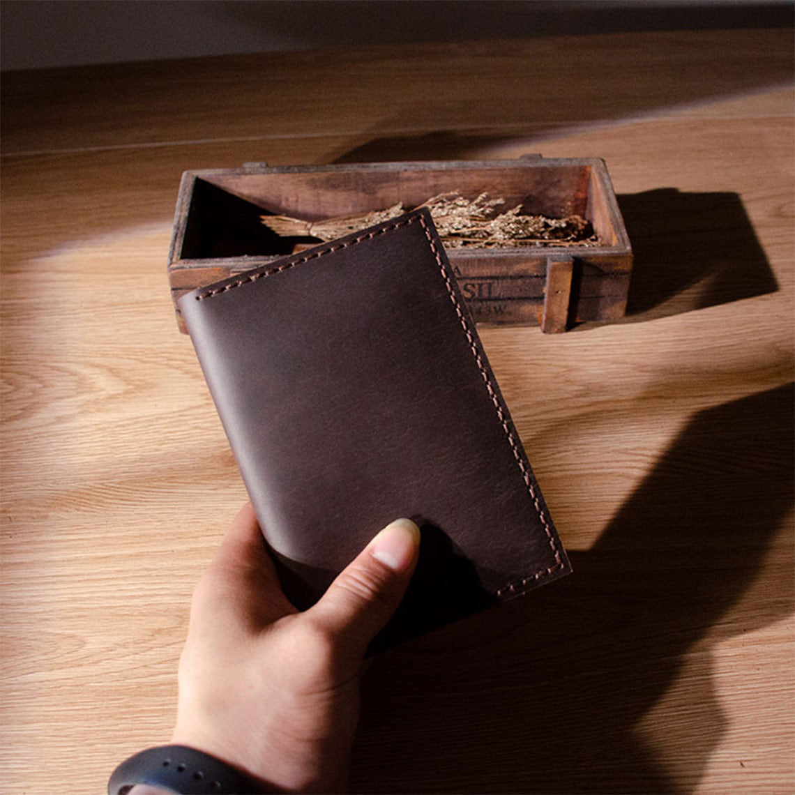 CUCUBIRD CUCUBIRD Crazy Horse Leather Passport Travel Wallet DIY Kits ?
