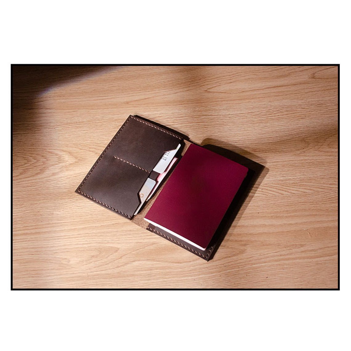 CUCUBIRD CUCUBIRD Crazy Horse Leather Passport Travel Wallet DIY Kits ?