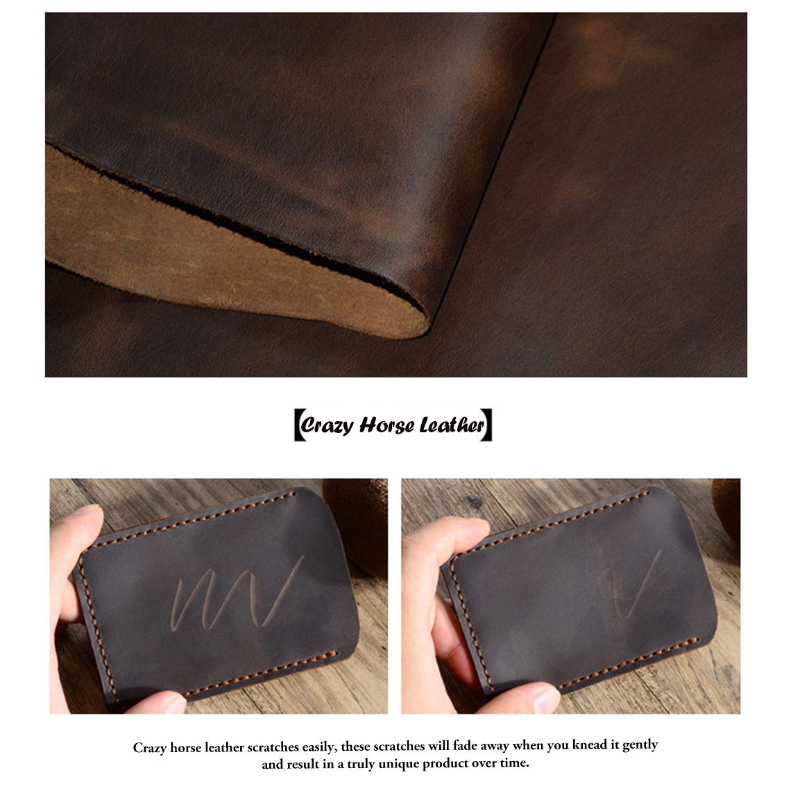 CUCUBIRD CUCUBIRD Crazy Horse Leather Passport Travel Wallet DIY Kits ?