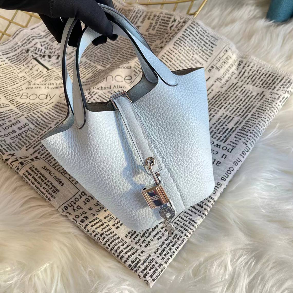 CUCUBIRD POPSEWING® Full Grain Leather New Lock Tote Bag - Advanced Kits