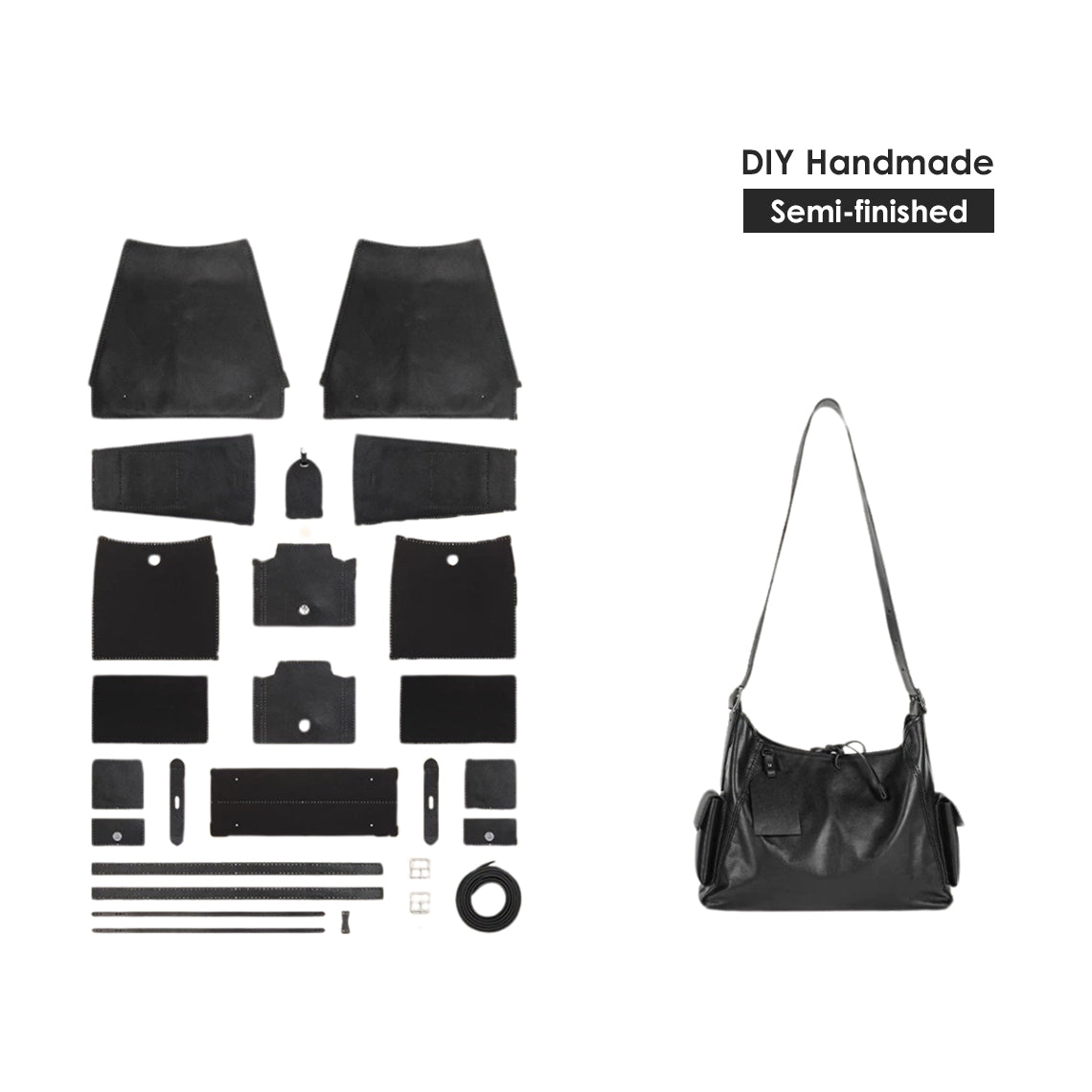CUCUBIRD CUCUBIRD Top Grain Leather Inspired Cargo Tote Bag DIY Kit ?