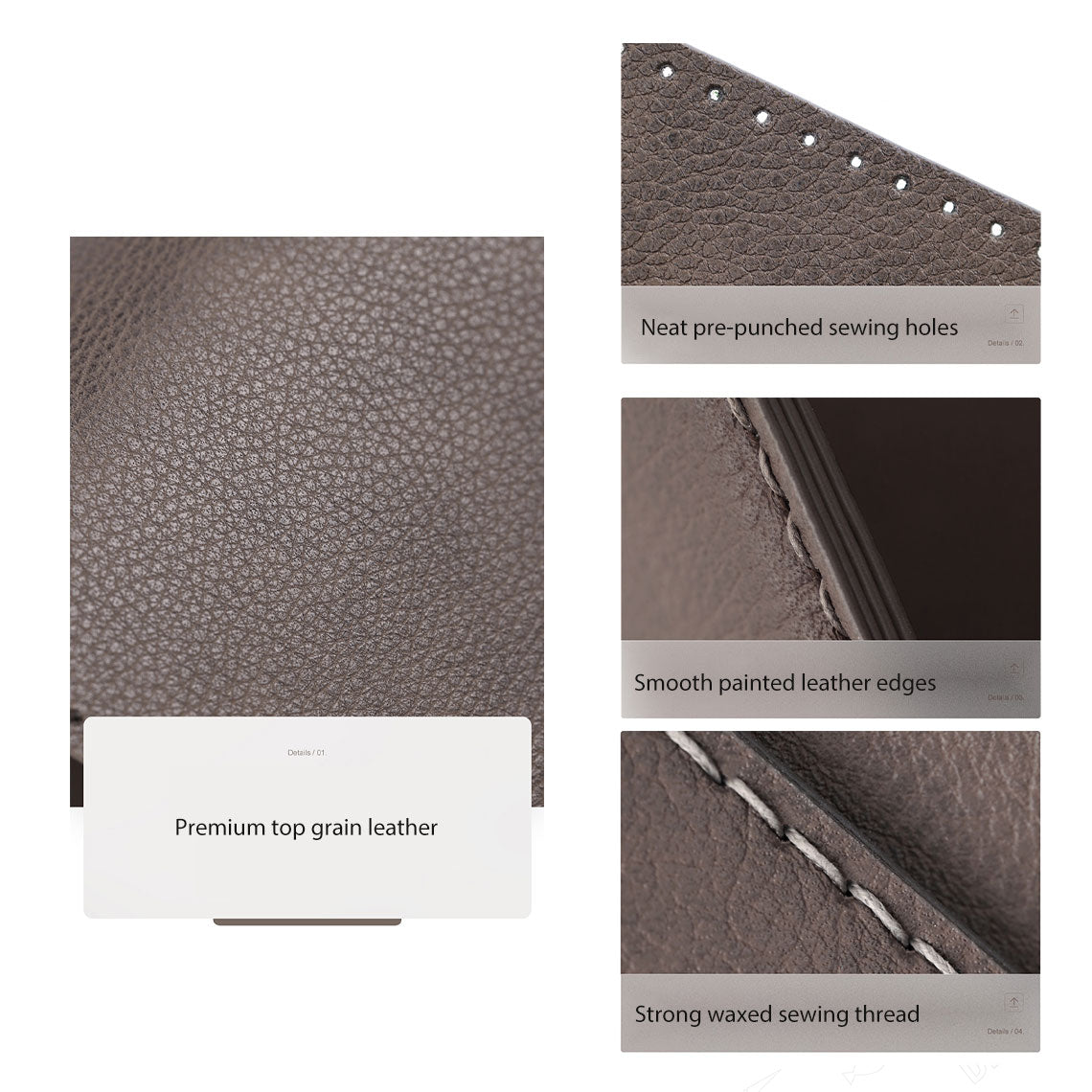 CUCUBIRD CUCUBIRD Top Grain Leather Buckle Trifold Wallet DIY Kits ?