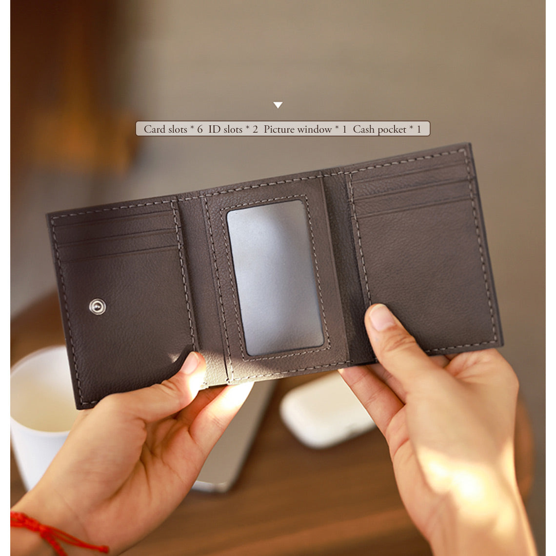 CUCUBIRD CUCUBIRD Top Grain Leather Buckle Trifold Wallet DIY Kits ?