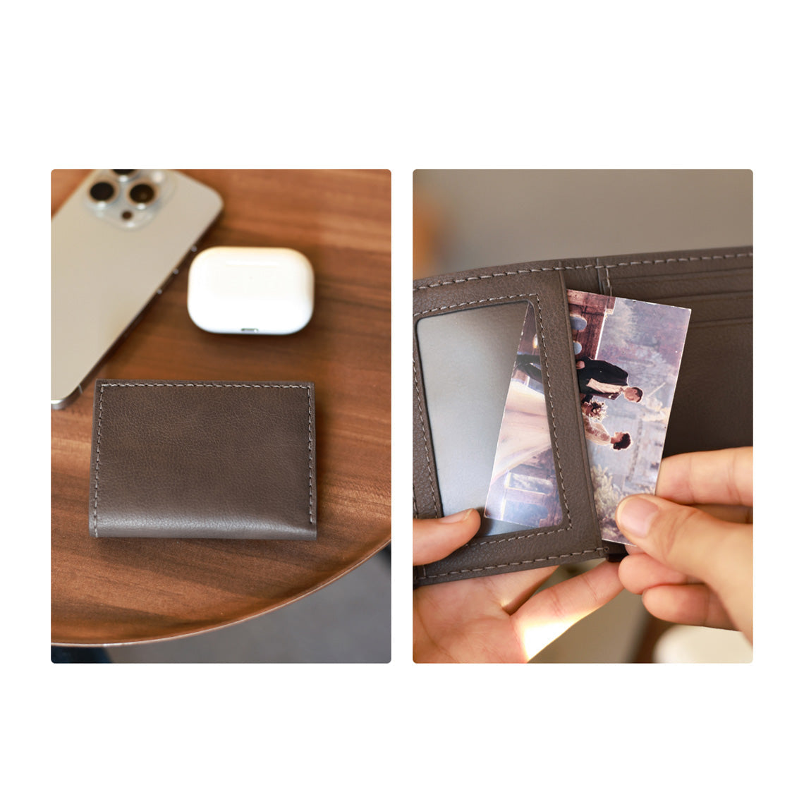 CUCUBIRD CUCUBIRD Top Grain Leather Buckle Trifold Wallet DIY Kits ?
