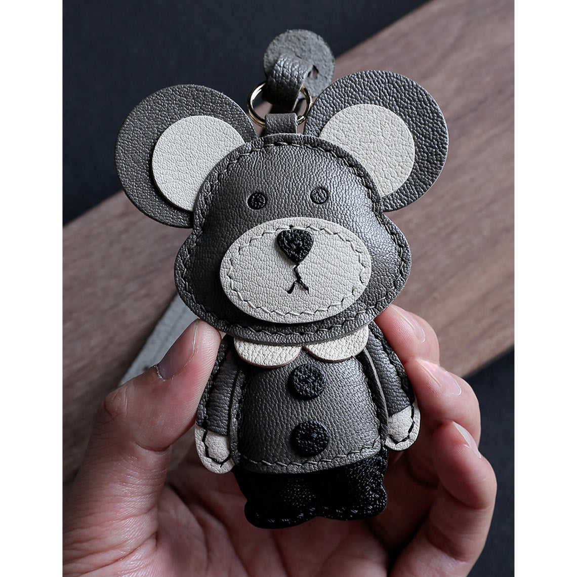 CUCUBIRD POPSEWING® Leather Hamster Keychain DIY Kit Charm