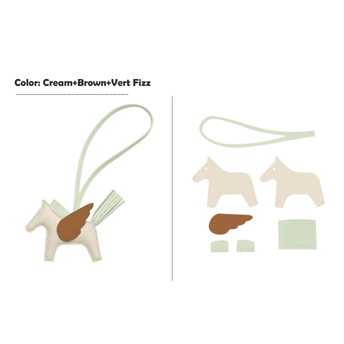 CUCUBIRD CUCUBIRD Sheep Leather Flying Horse Charm DIY Kits ?