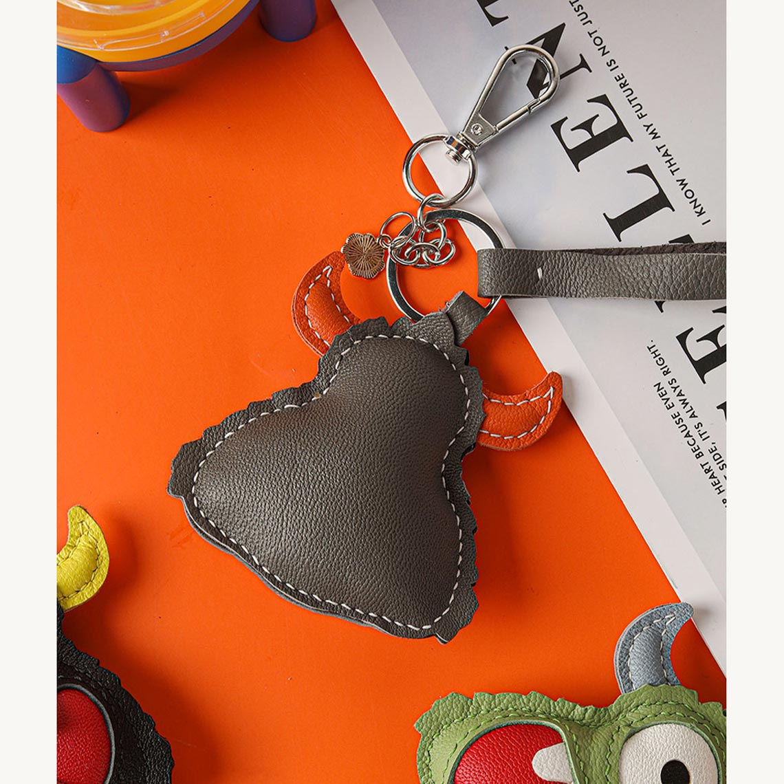 CUCUBIRD POPSEWING® Leather Little Monster Keychain Charm DIY Kit