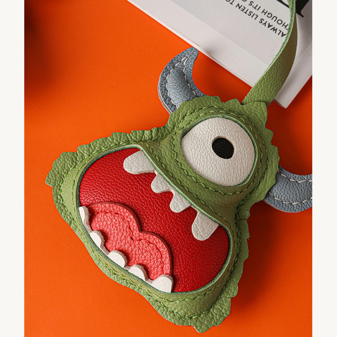 CUCUBIRD POPSEWING® Leather Little Monster Keychain Charm DIY Kit