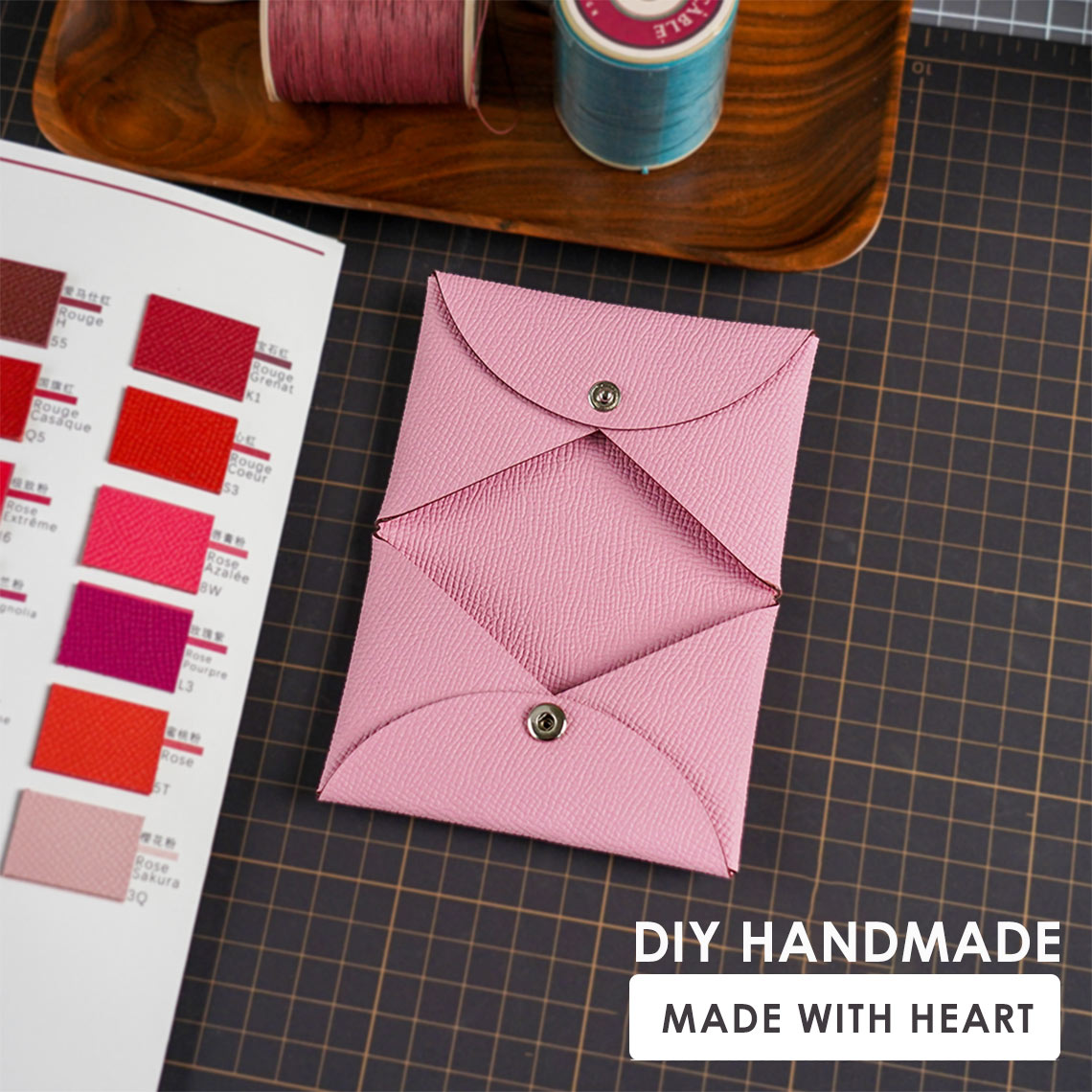 Epsom Leather Inspired Calvi Card Holder DIY Kit