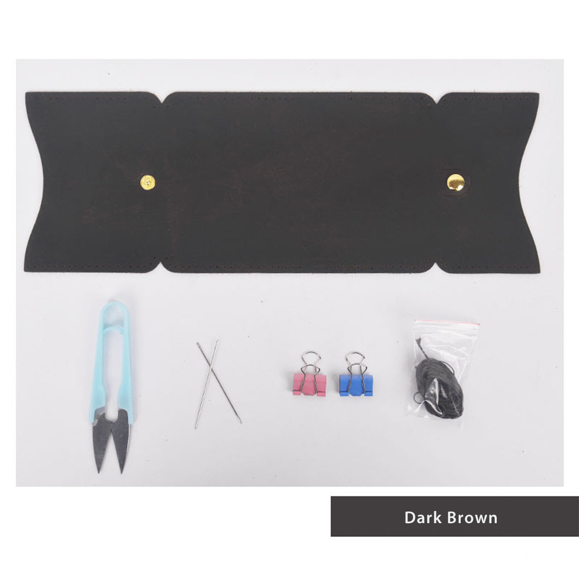 Crazy Horse Leather Bifold Card Holder DIY Kit - CUCUBIRD