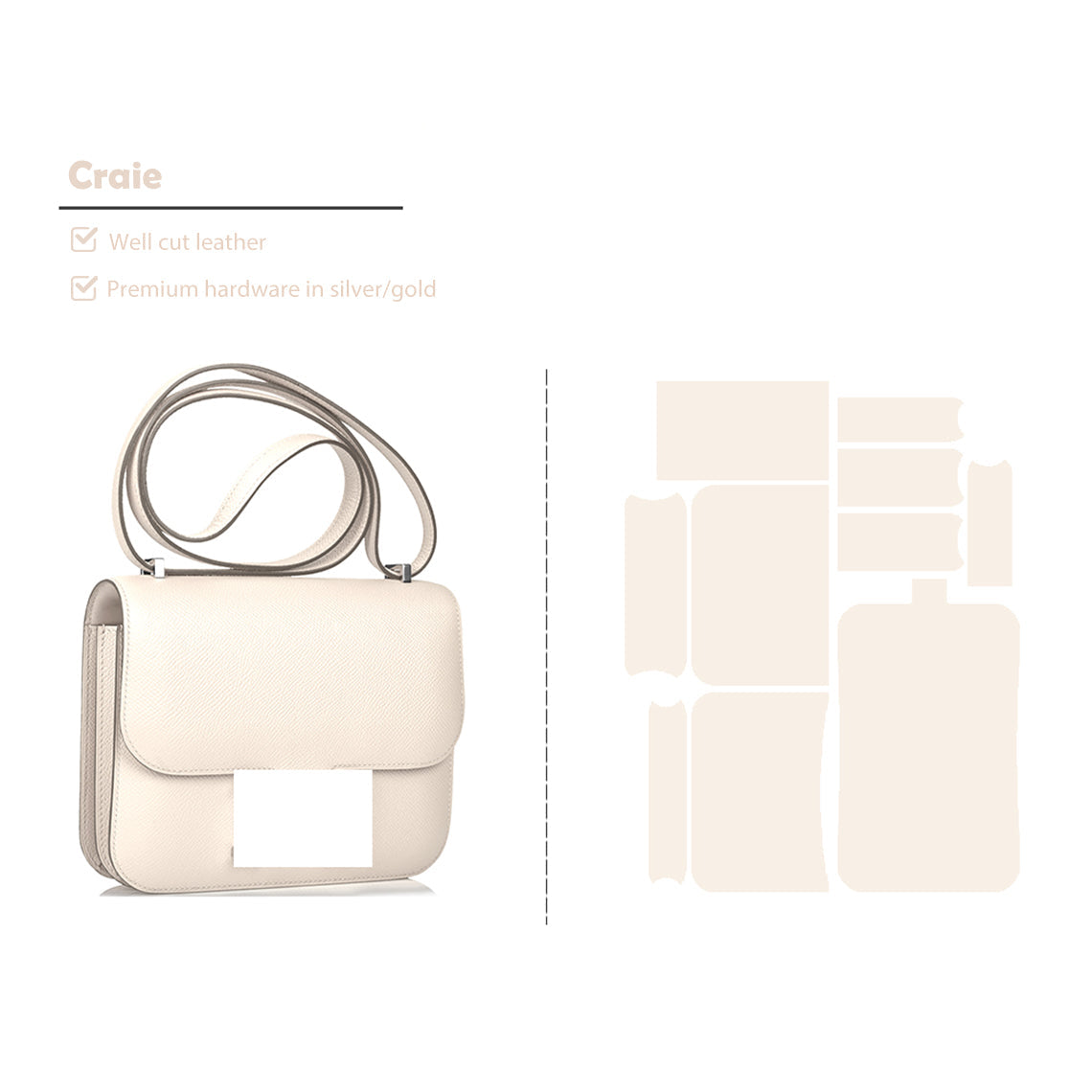 Full Grain Leather Inspired Kanstance Bag - Advanced DIY Kits