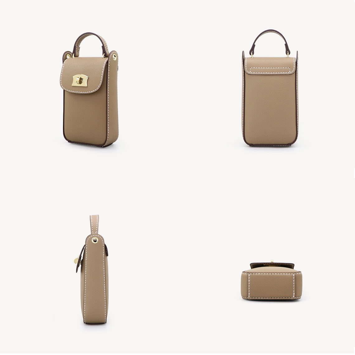 Top Grain Leather Cell Phone Bag DIY Kits - CUCUBIRD