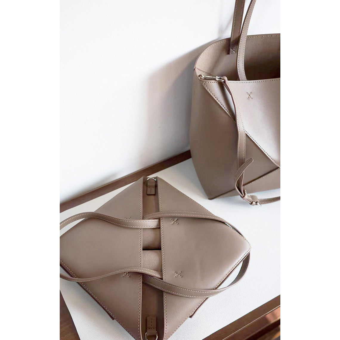 Leather Inspired Puzzle Fold Tote Bag DIY Kits