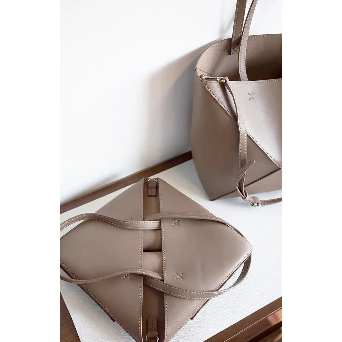 Leather Inspired Puzzle Fold Tote Bag DIY Kits - CUCUBIRD