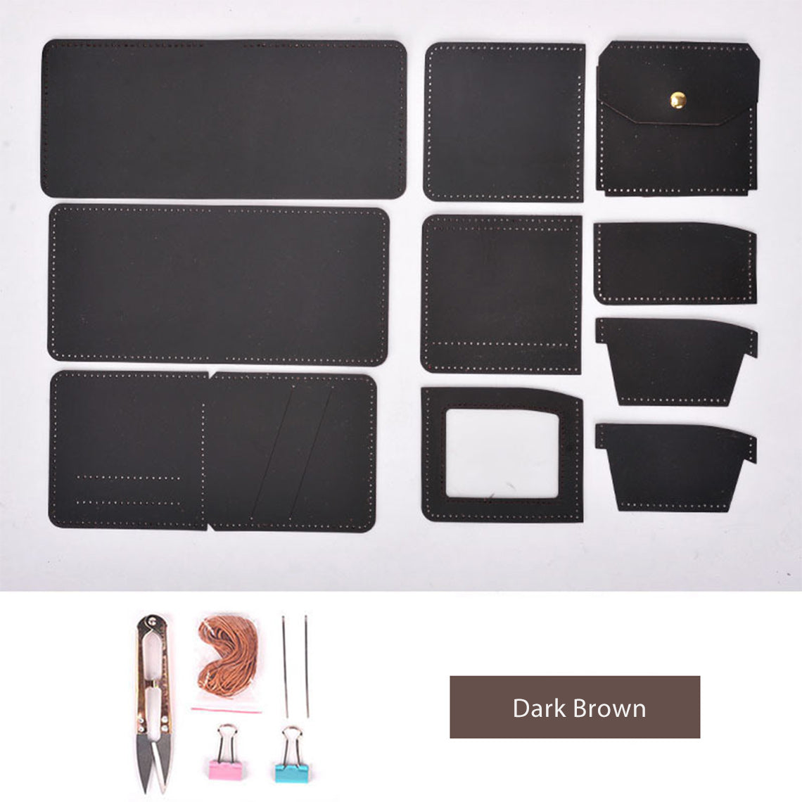 Crazy Horse Leather Trifold Wallet DIY Kit | Price Drop at Checkout