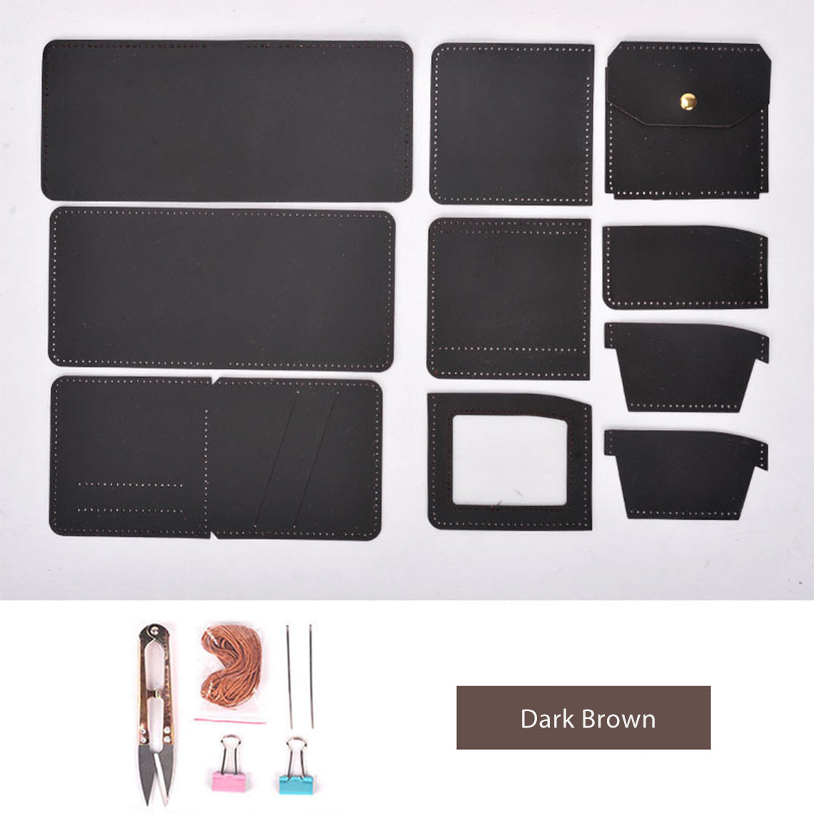 Crazy Horse Leather Trifold Wallet DIY Kit | Price Drop at Checkout - CUCUBIRD