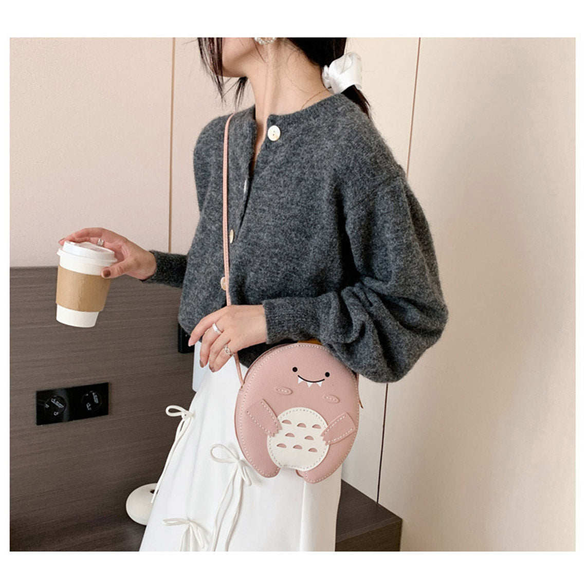 CUCUBIRD Vegan Leather Dinosaur Bag DIY Kit Pink