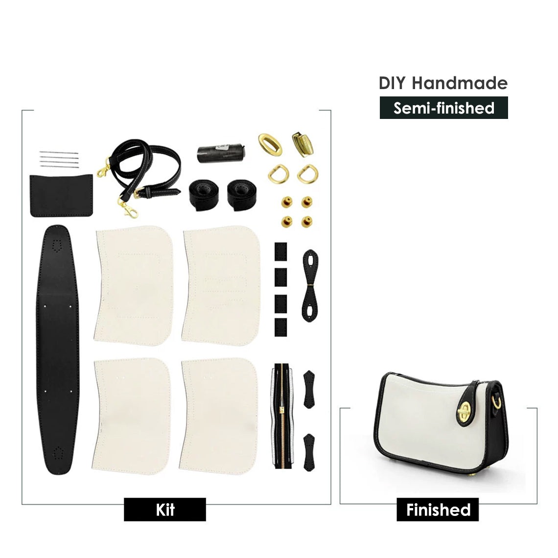 Leather Dustbag Recycle Crossbody Bag DIY Kits - CUCUBIRD