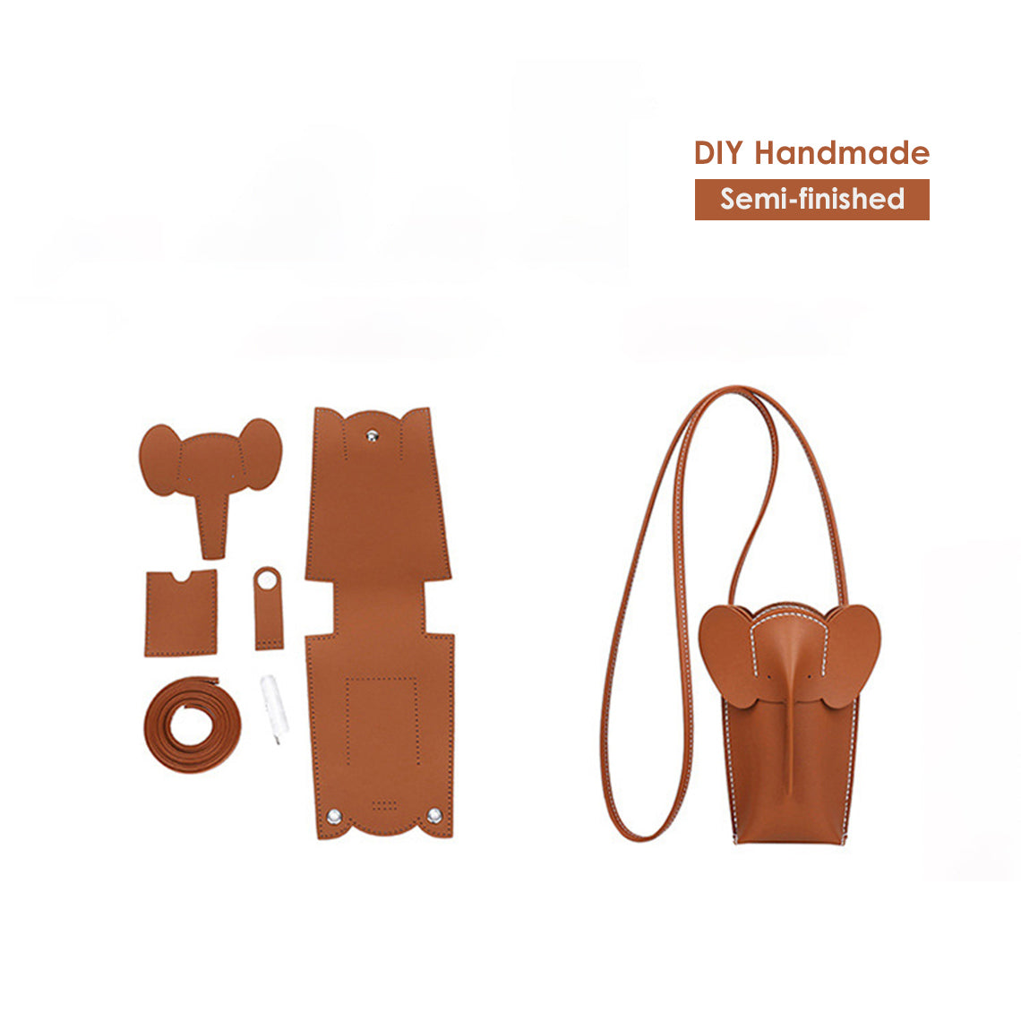 CUCUBIRD Vegan Leather Elephant Bag DIY Kit ?