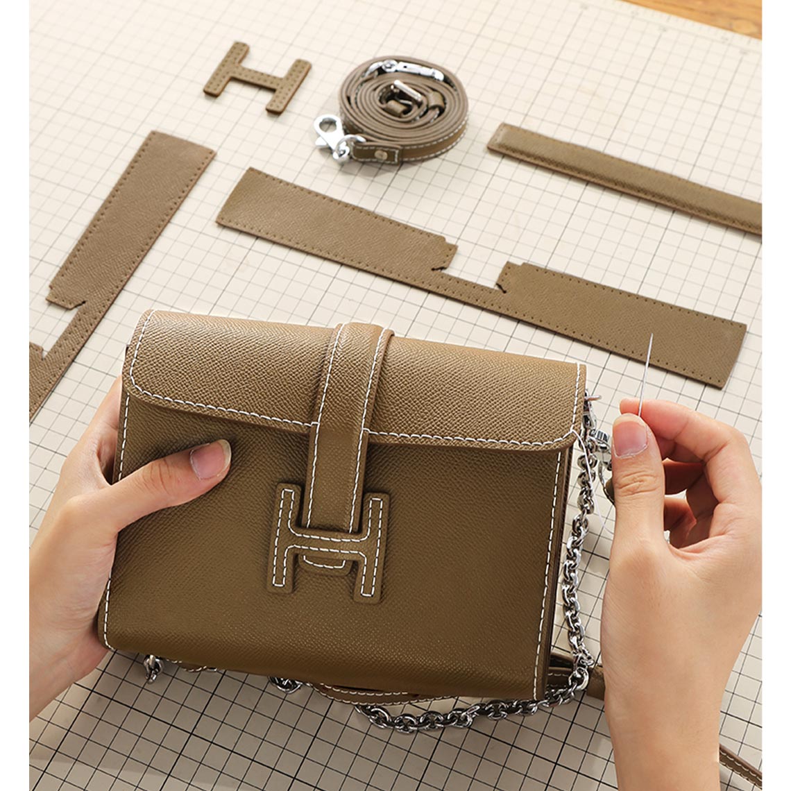 CUCUBIRD Leather Lady Square Bag DIY Kit ?