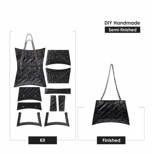 Top Grain Leather Inspired Crush Hourglass Bag DIY Kit