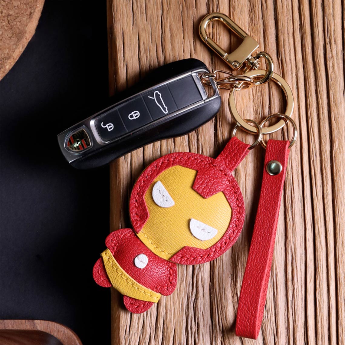CUCUBIRD Leather Iron Men Keychain DIY Kit ?