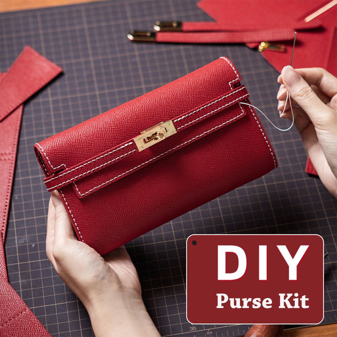 CUCUBIRD Leather Kelly Long Wallet DIY Kit ?