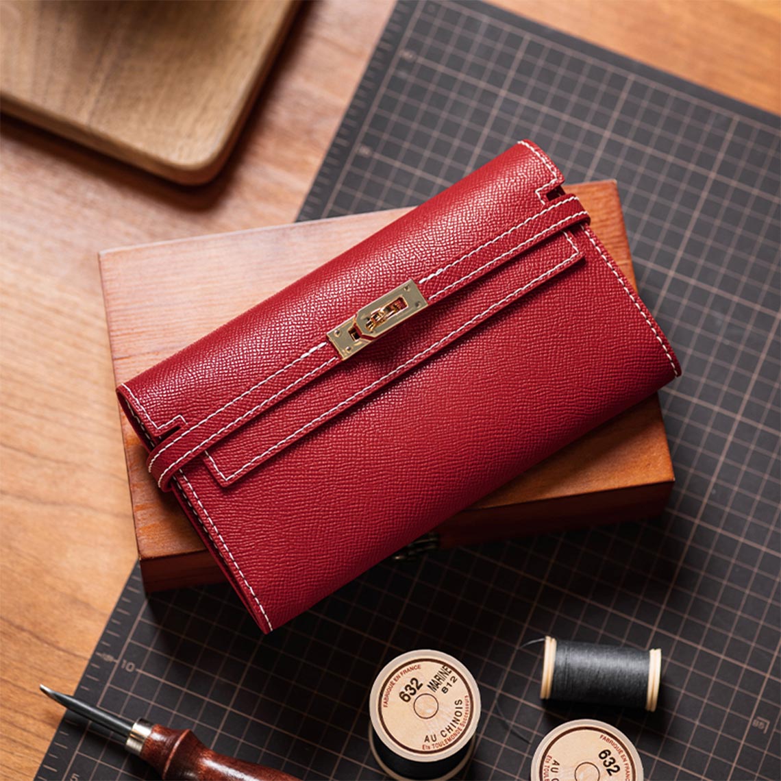 CUCUBIRD Leather Kelly Long Wallet DIY Kit ?